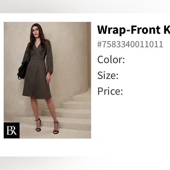 Banana Republic Wrap Front Knit Dress - Picture 2 of 2